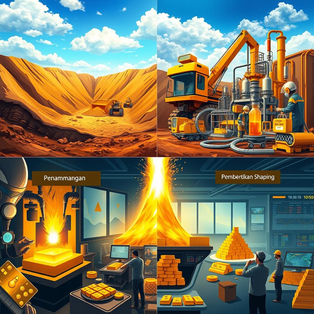 Emas: Panduan Lengkap Proses Penambangan, Pemurnian, Hingga Perdagangan