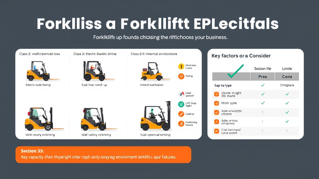 Kelas Forklift: Panduan Memilih Forklift yang Tepat untuk Kebutuhan Bisnis Anda