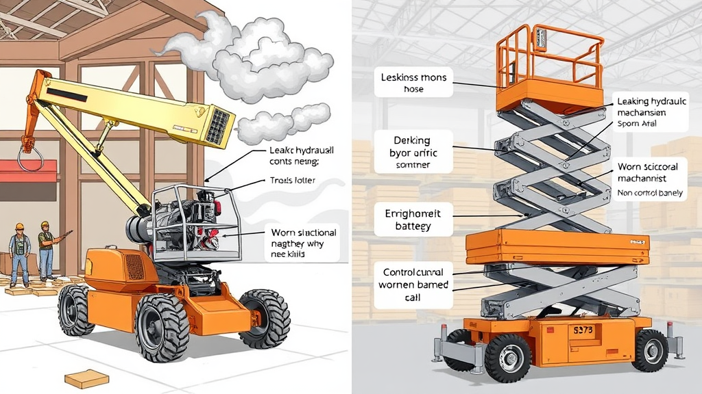 Boomlift vs Scissorlift: Mengungkap Kerusakan Umum dan Solusi Perbaikannya